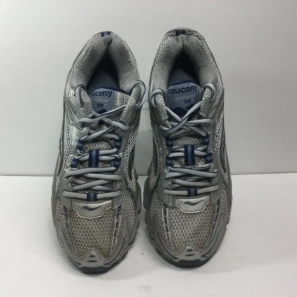 SAUCONY Excursion TR5 Womens Shoes Size 8 Sneakers Silver Blue Running‎ Athletic
